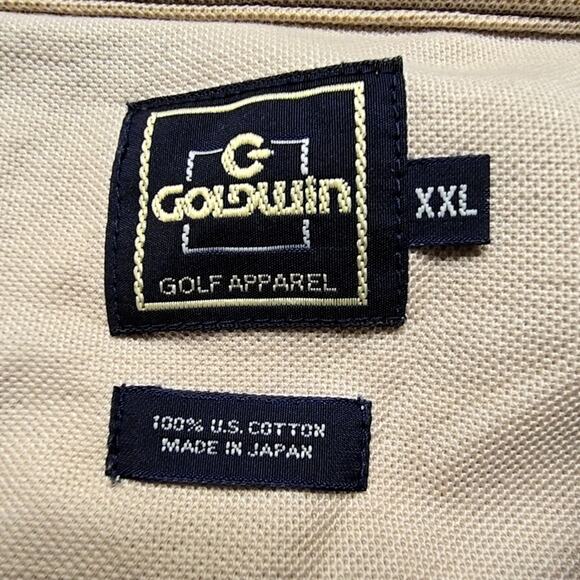 Vintage U.S. Open 1997 Goldwin Men's XXL Polo Shirt Beige Golf Apparel Cotton - Picture 4 of 8